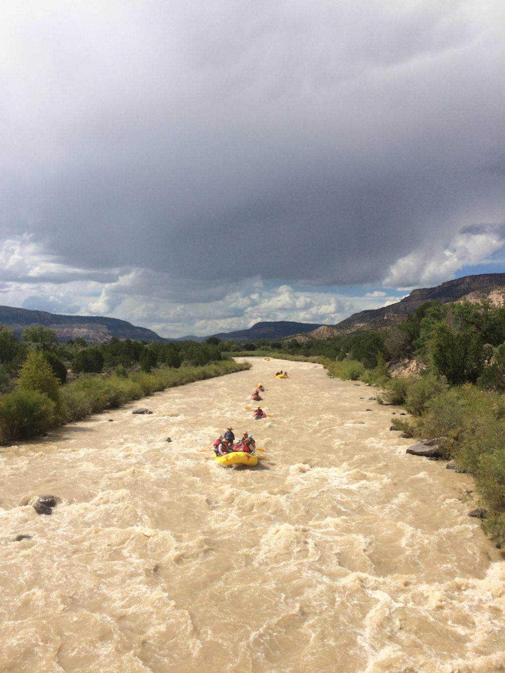 Going through rio chama rapids