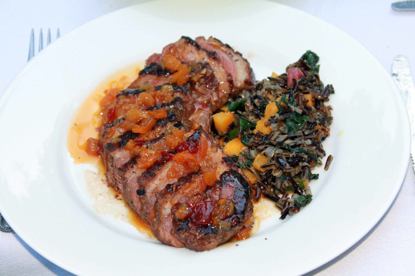 Gourmet meal during river float in new mexico Gourmet meal during river float in new mexico